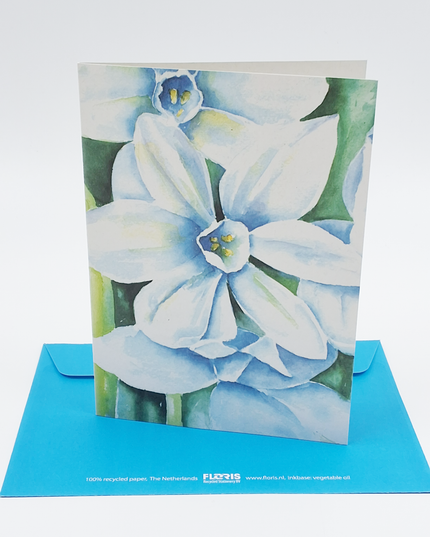 Wenskaart blauwe bloem Annette (F12565)