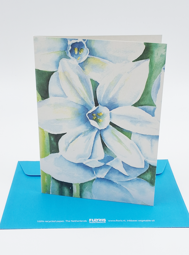 Wenskaart blauwe bloem Annette (F12565)