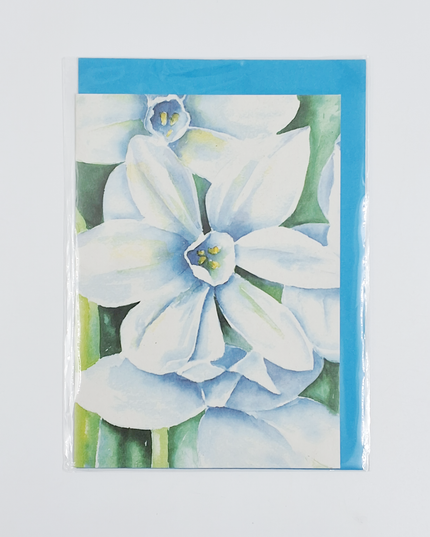 Wenskaart blauwe bloem Annette (F12565)