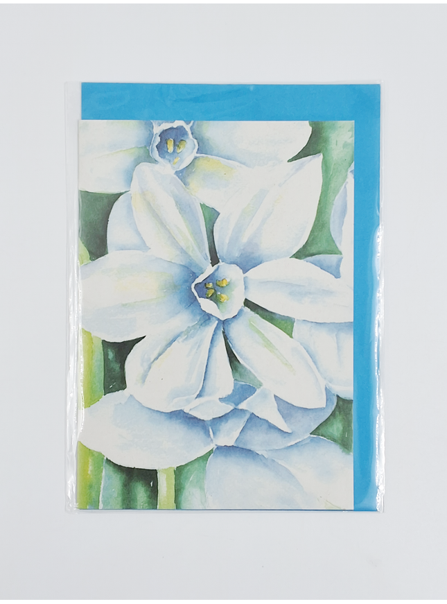 Wenskaart blauwe bloem Annette (F12565)