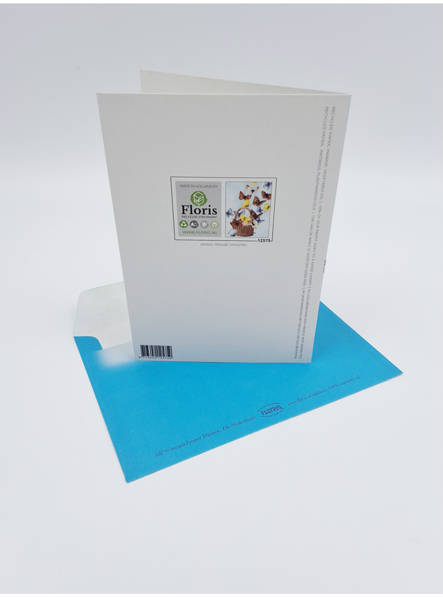 wenskaart mand vlinders (F12575)