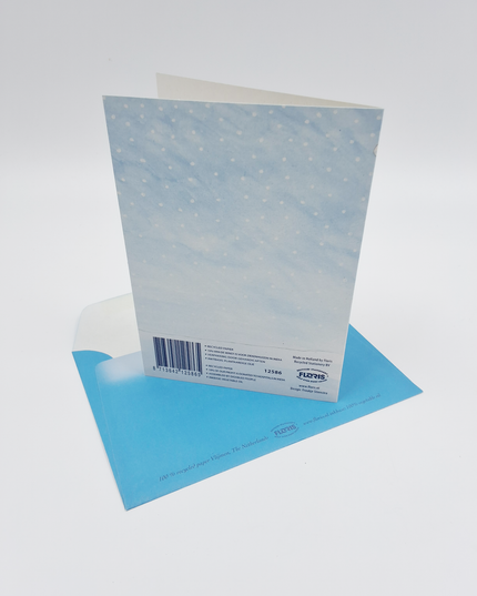 Wenskaart sneeuw kinderen (F12586)