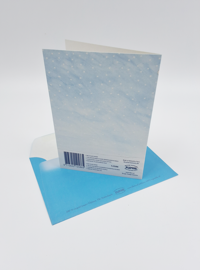Wenskaart sneeuw kinderen (F12586)