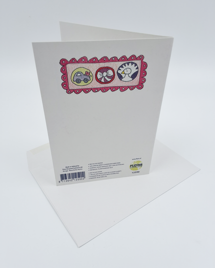 Wedding card bridal couple, married good luck (F12590)