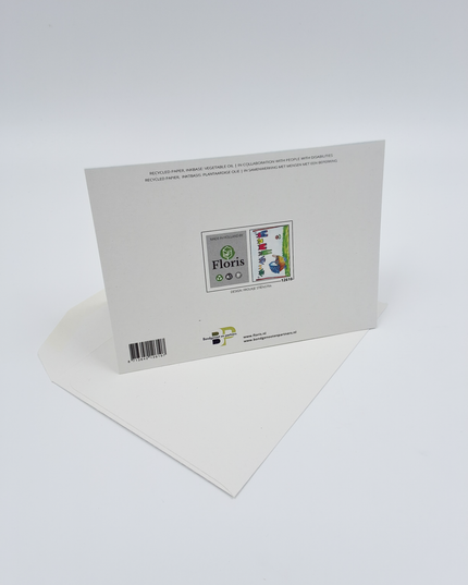 Greeting card birth pram clothesline (F12610)