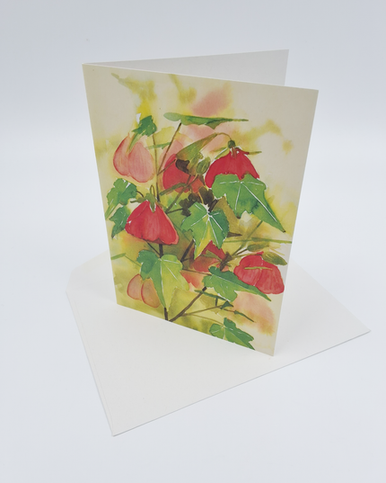 Greeting card flowers Abutilon (F12618)