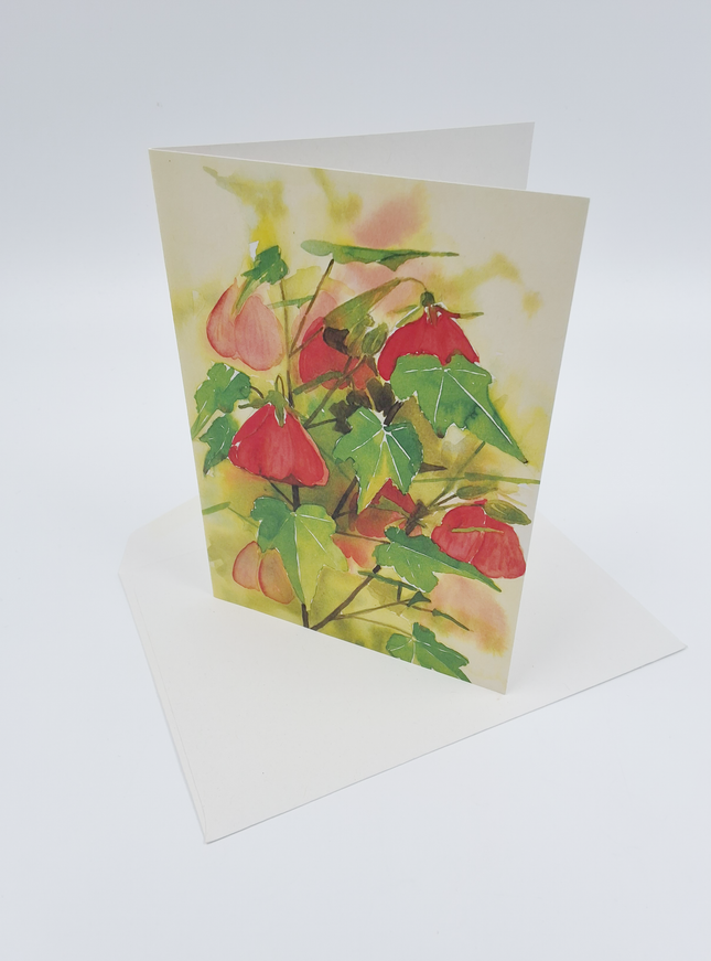 Wenskaart bloemen Abutilon (F12618)