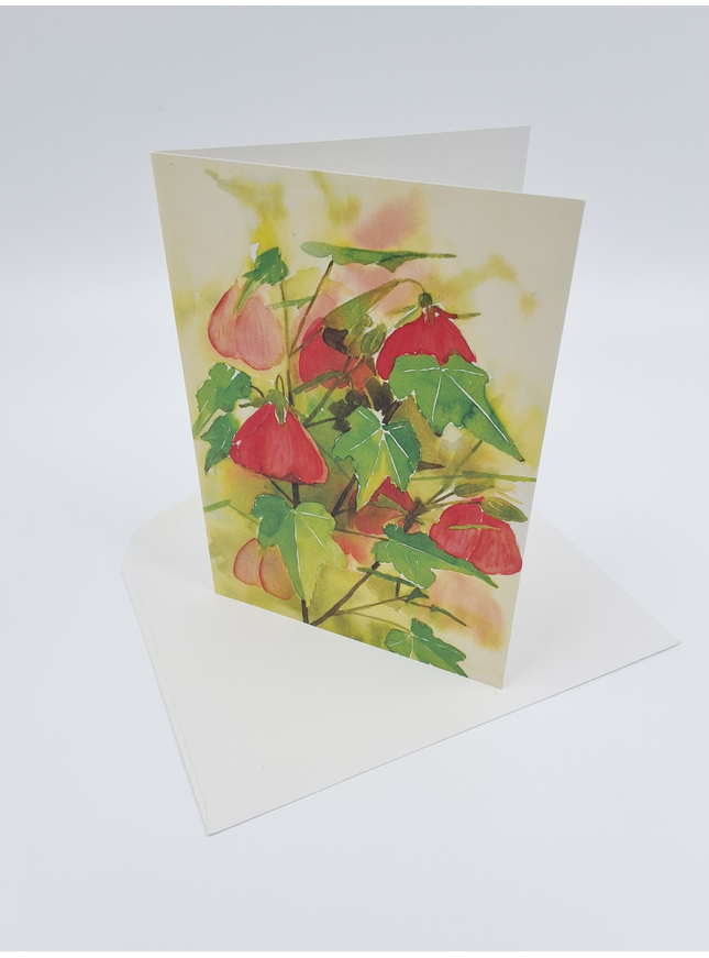 Wenskaart bloemen Abutilon (F12618)
