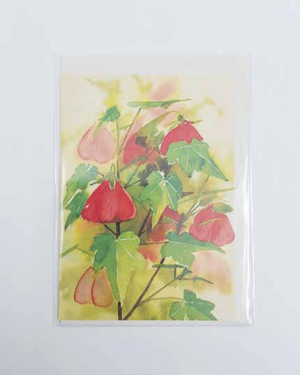 Greeting card flowers Abutilon (F12618)