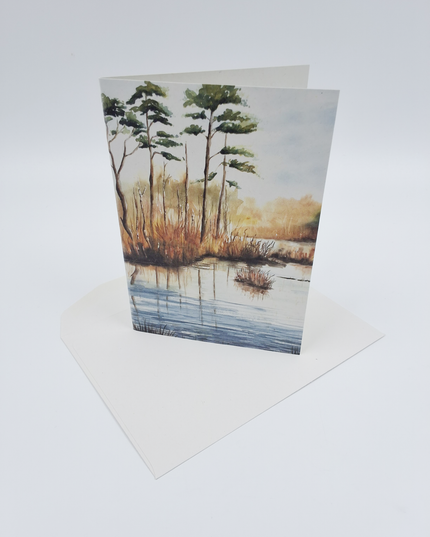 Condolence card riverbank (F12638)