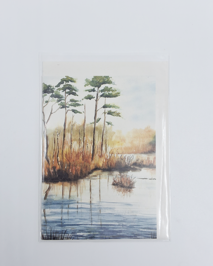 Condolence card riverbank (F12638)