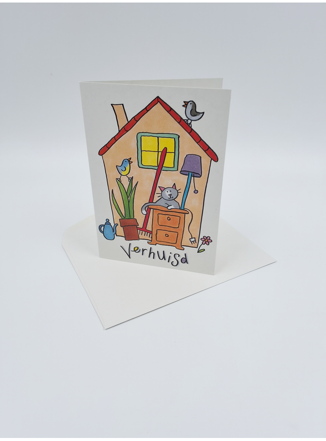 Maison de cartes de vœux, déplacée 2
