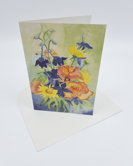 Wenskaart zomer boeket Dinnie (F12649)