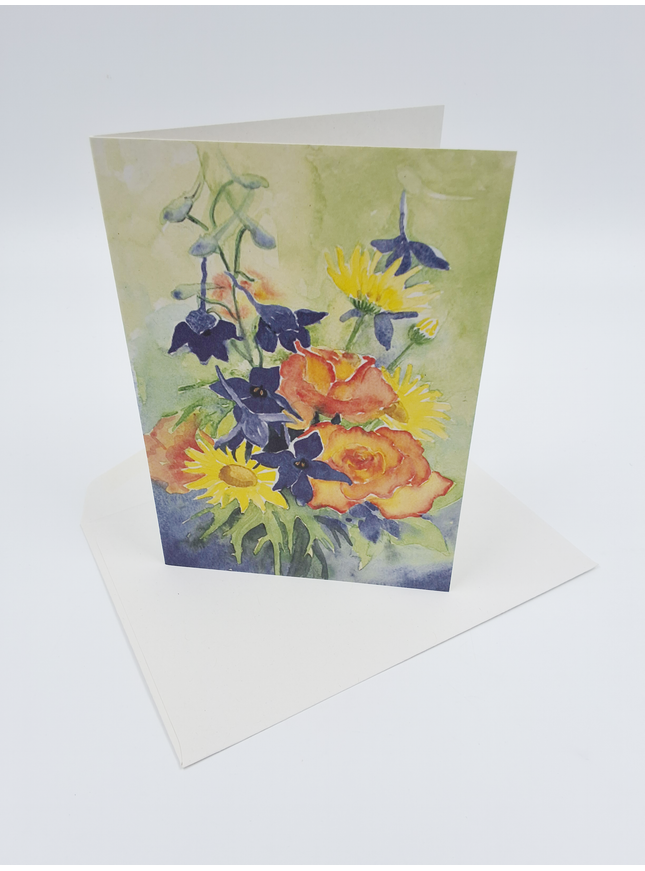 Wenskaart zomer boeket Dinnie (F12649)