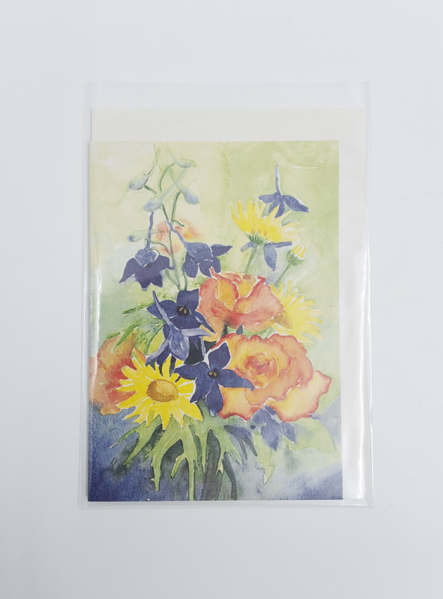 Wenskaart zomer boeket Dinnie (F12649)