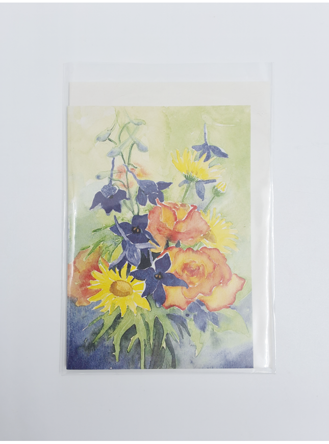 Wenskaart zomer boeket Dinnie (F12649)