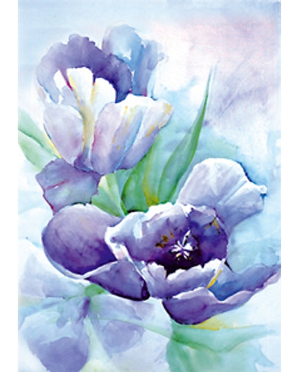 Greeting card purple tulip Ria (F12651)