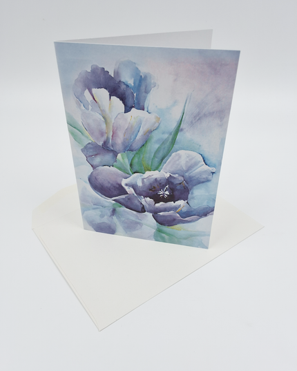 Greeting card purple tulip Ria (F12651)