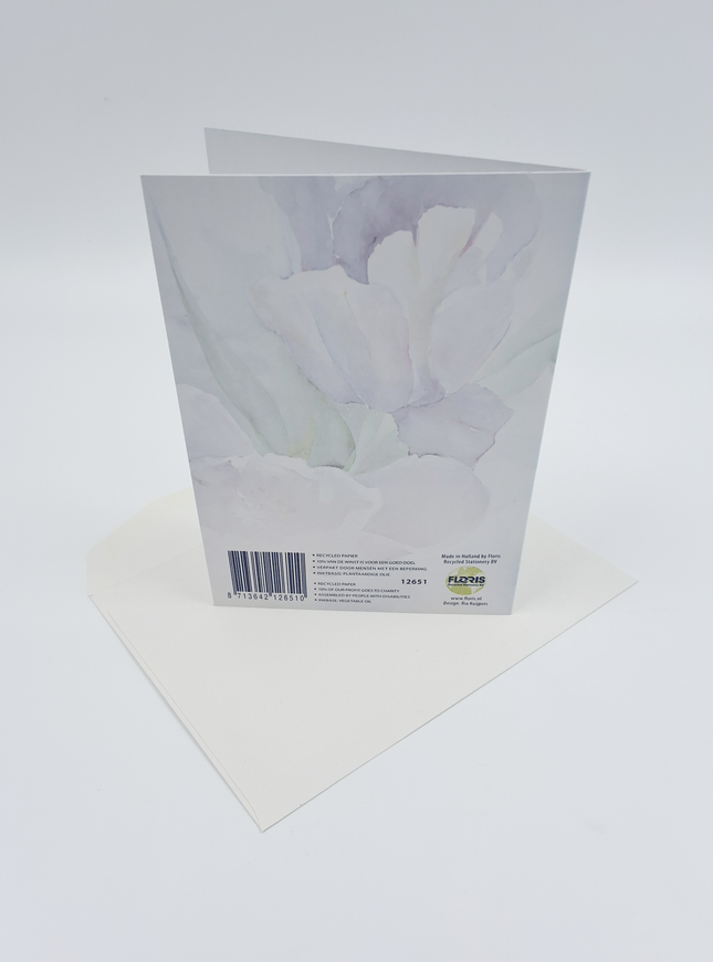 Wenskaart paarse tulp Ria (F12651)
