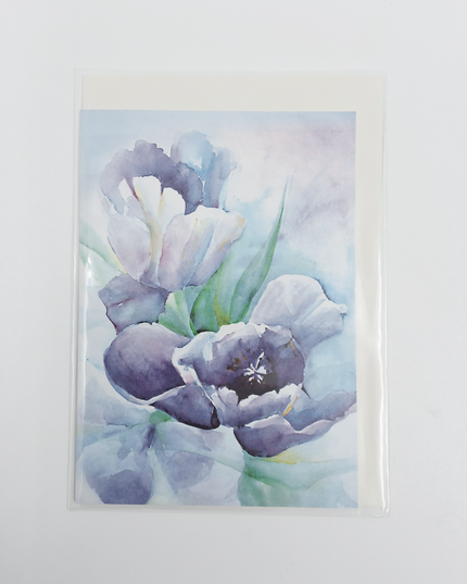 Greeting card purple tulip Ria (F12651)