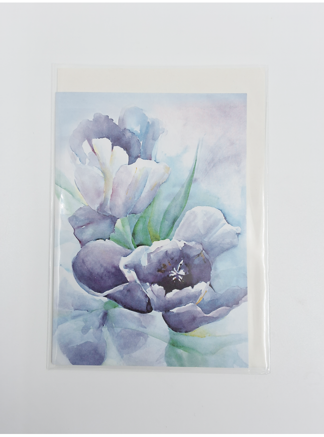 Wenskaart paarse tulp Ria (F12651)