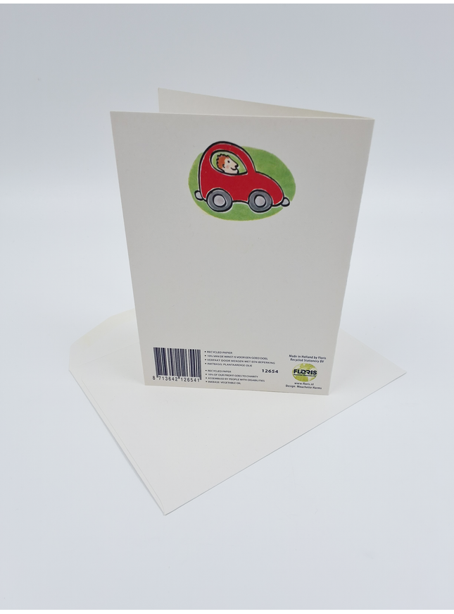 Wenskaart geslaagd, hoera rijbewijs (F12654)