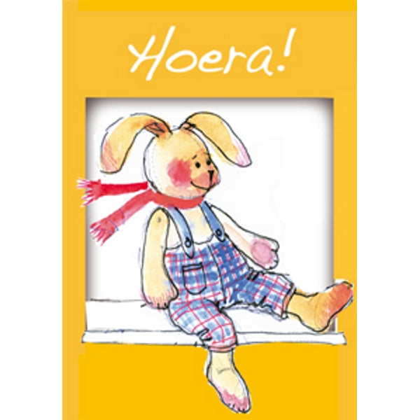 Wenskaart geboorte hoera (F12661)