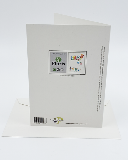 Greeting card baby clothesline (F12663)