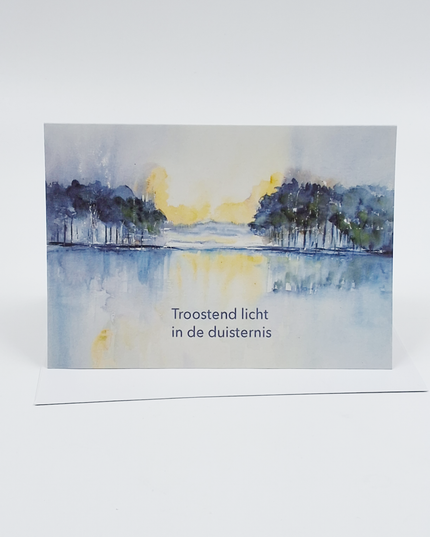 Condolence greeting card, comforting light in the darkness (F12664)