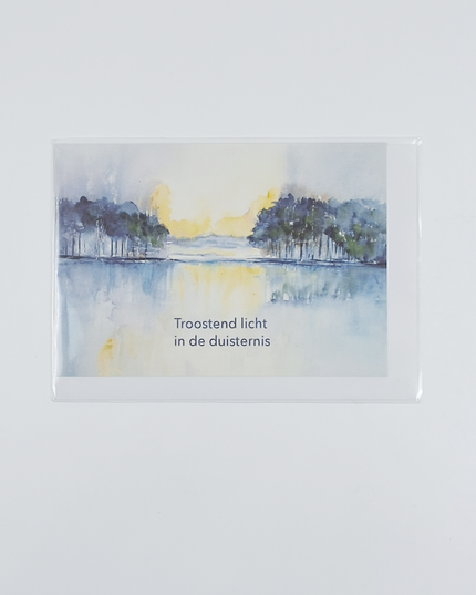 Condolence greeting card, comforting light in the darkness (F12664)