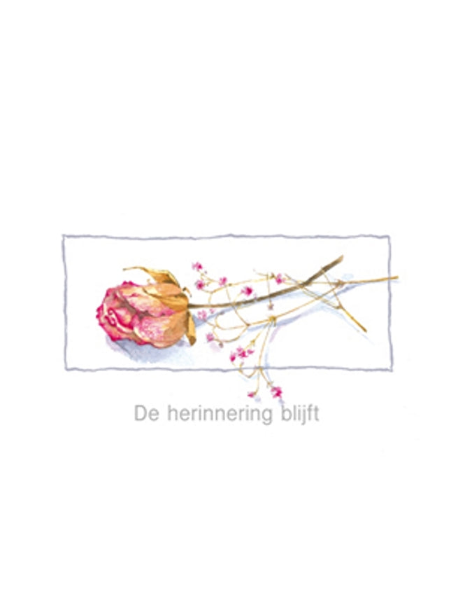 Wenskaart condoleance, de herinnering blijft (F12665)
