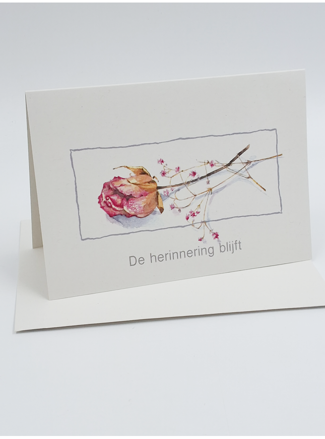 Wenskaart condoleance, de herinnering blijft (F12665)