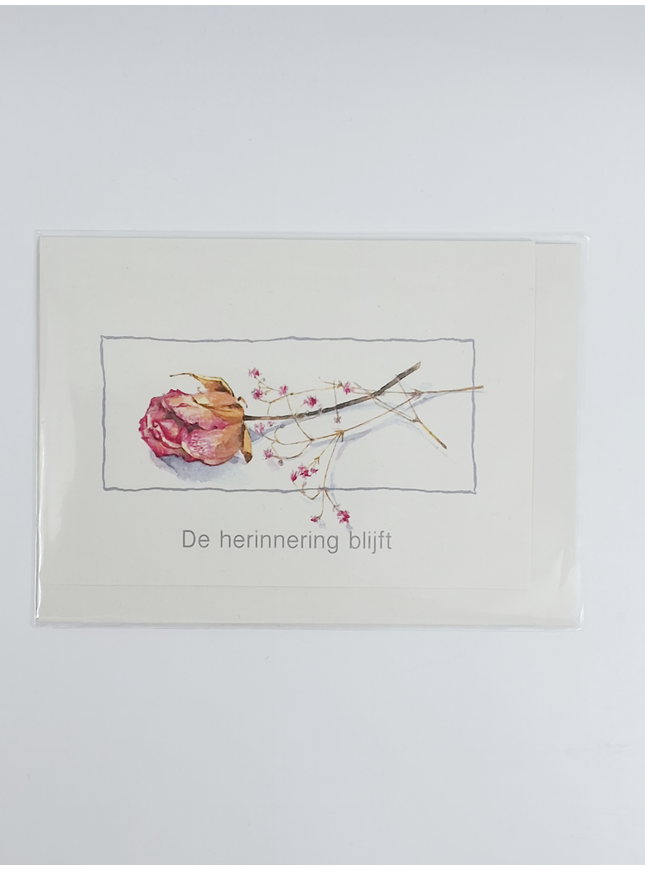 Wenskaart condoleance, de herinnering blijft (F12665)