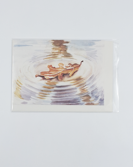 Condolence card leaf water (F12666)