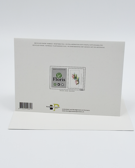 Wenskaart condoleance roze lelies (F12681)