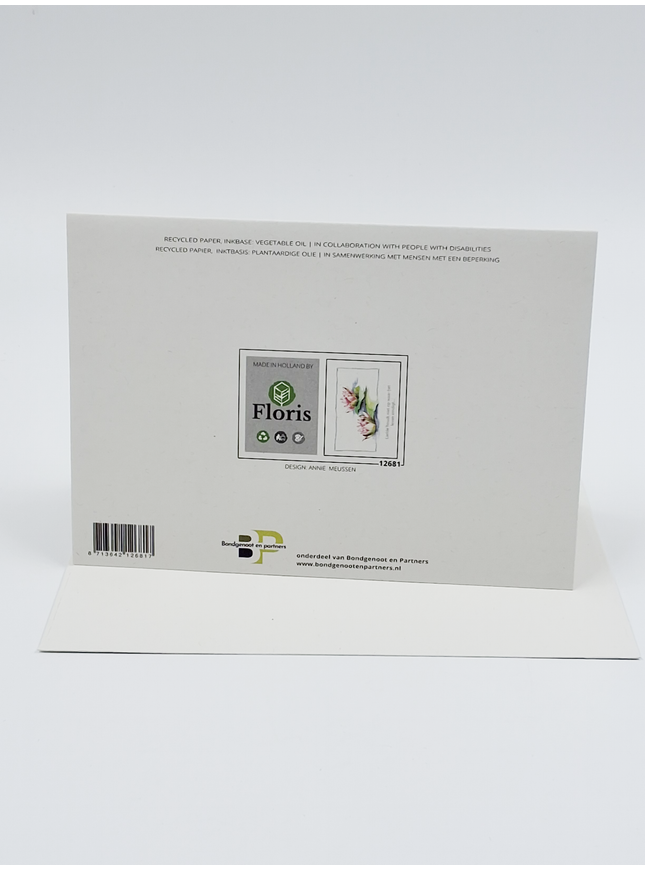 Wenskaart condoleance roze lelies (F12681)