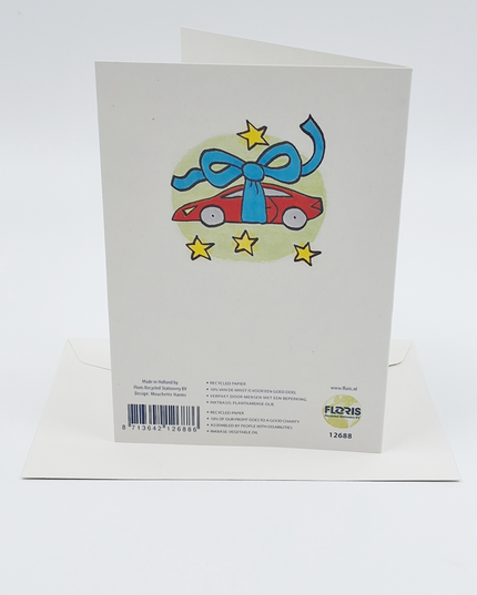 Greeting card car, happy birthday (F12688)