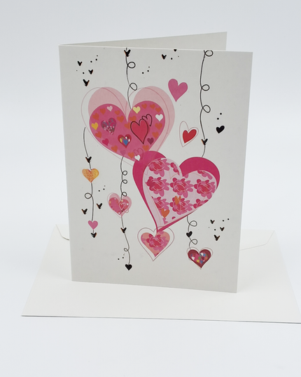 Greeting card hearts (F12691)