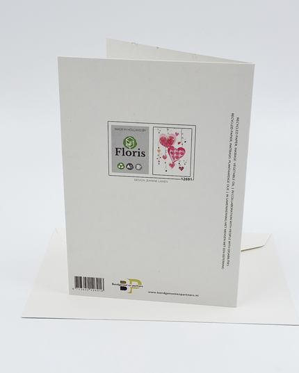 Greeting card hearts (F12691)