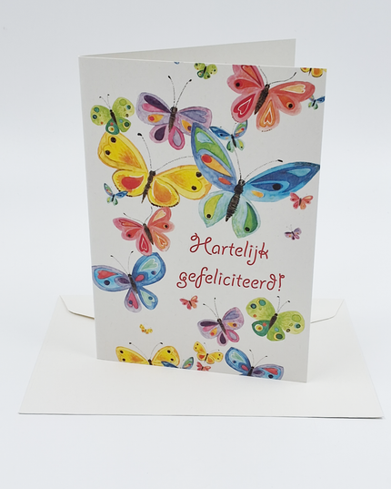 Greeting card butterfly, congratulations (F12697)