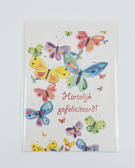 Greeting card butterfly, congratulations (F12697)