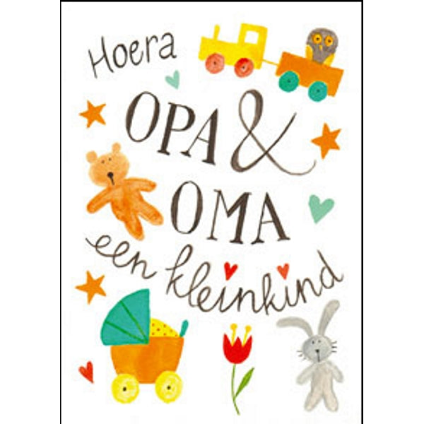 Wenskaart Opa & Oma kleinkind (F12698)