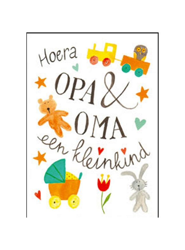 Wenskaart Opa & Oma kleinkind (F12698)