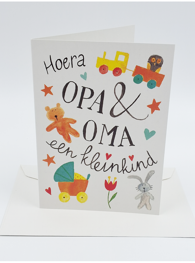 Wenskaart Opa & Oma kleinkind (F12698)