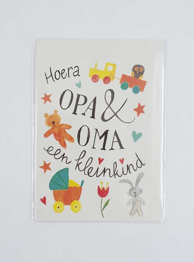 Wenskaart Opa & Oma kleinkind (F12698)