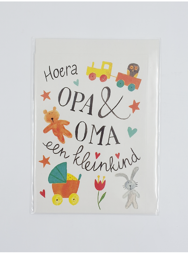 Wenskaart Opa & Oma kleinkind (F12698)