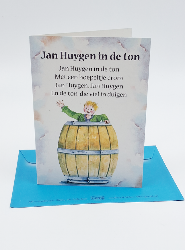 Wenskaart lied "Jan Huygen in de ton" (F12711)