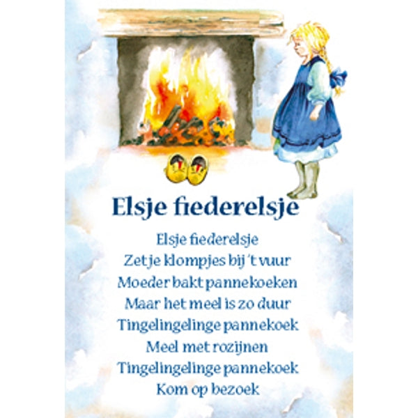 Wenskaart lied "Elsje fiederelsje" (F12712)