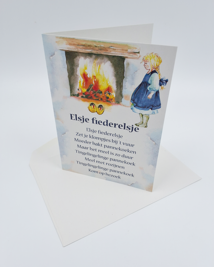 Wenskaart lied "Elsje fiederelsje" (F12712)
