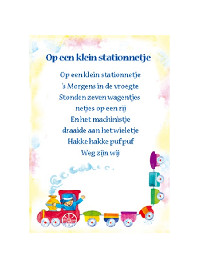Greeting card song "Op een klein stationnetje" (F12722)